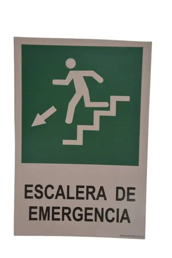 Señaletica Escalera Emergencia Izquierda Sintra 13×20 CM