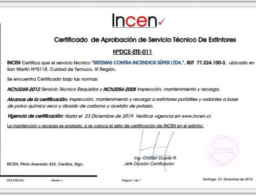 Renovación Certificación Servicio Técnico